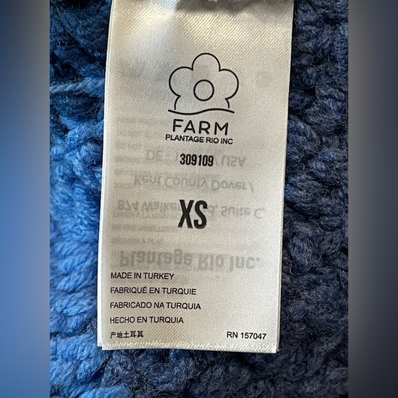 Farm Rio Rainbow Waves Crochet Knit Best Women Size X-Small NEW - Picture 5 of 13